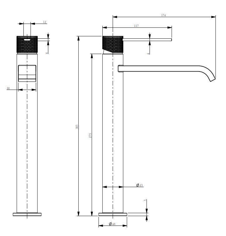 Baterie p/u bucătărie SanDonna DOROTA negru total