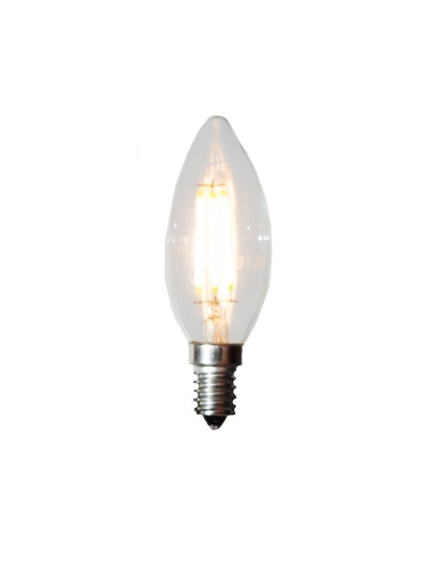 Bec LED filament FLAME amber C35 0,6W E14 1800K LuminaLED