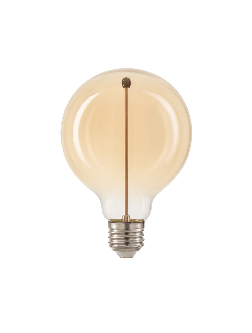 Светодиодная лампа с магнитной нитью накаливания G95 3W E27 1800K LuminaLED