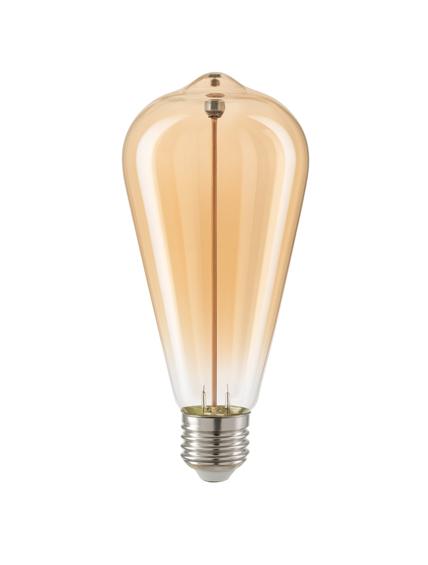 Светодиодная лампа с магнитной нитью накаливания ST64 3W E27 1800K LuminaLED