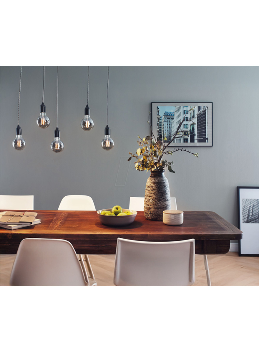 Светодиодная лампа накаливания, дымчатая, G95 7W E27 2700K LuminaLED