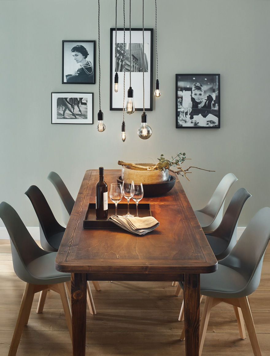 Светодиодная лампа накаливания, дымчатая, ST64 7W E27 2700K LuminaLED