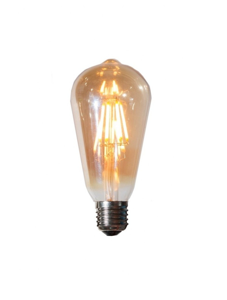 Bec LED filament dec. amber ST64 4W E27 2700K LuminaLED