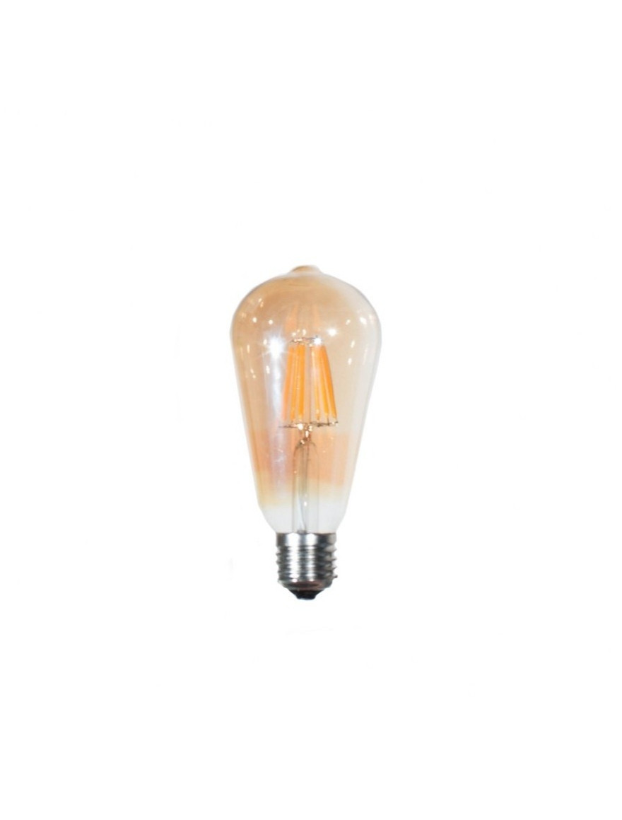 Bec LED filament dec. amber ST64 4W E27 2700K LuminaLED