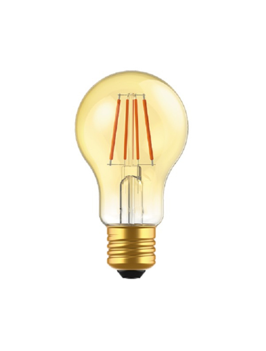 Bec LED filament dec. amber A60 4W E27 2200K LuminaLED