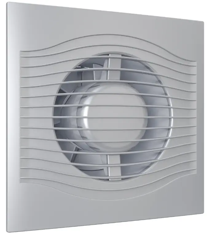 Ventilator evacuare design cu supapă VentEurope ELEGIA 100 BD Gray Metal D100
