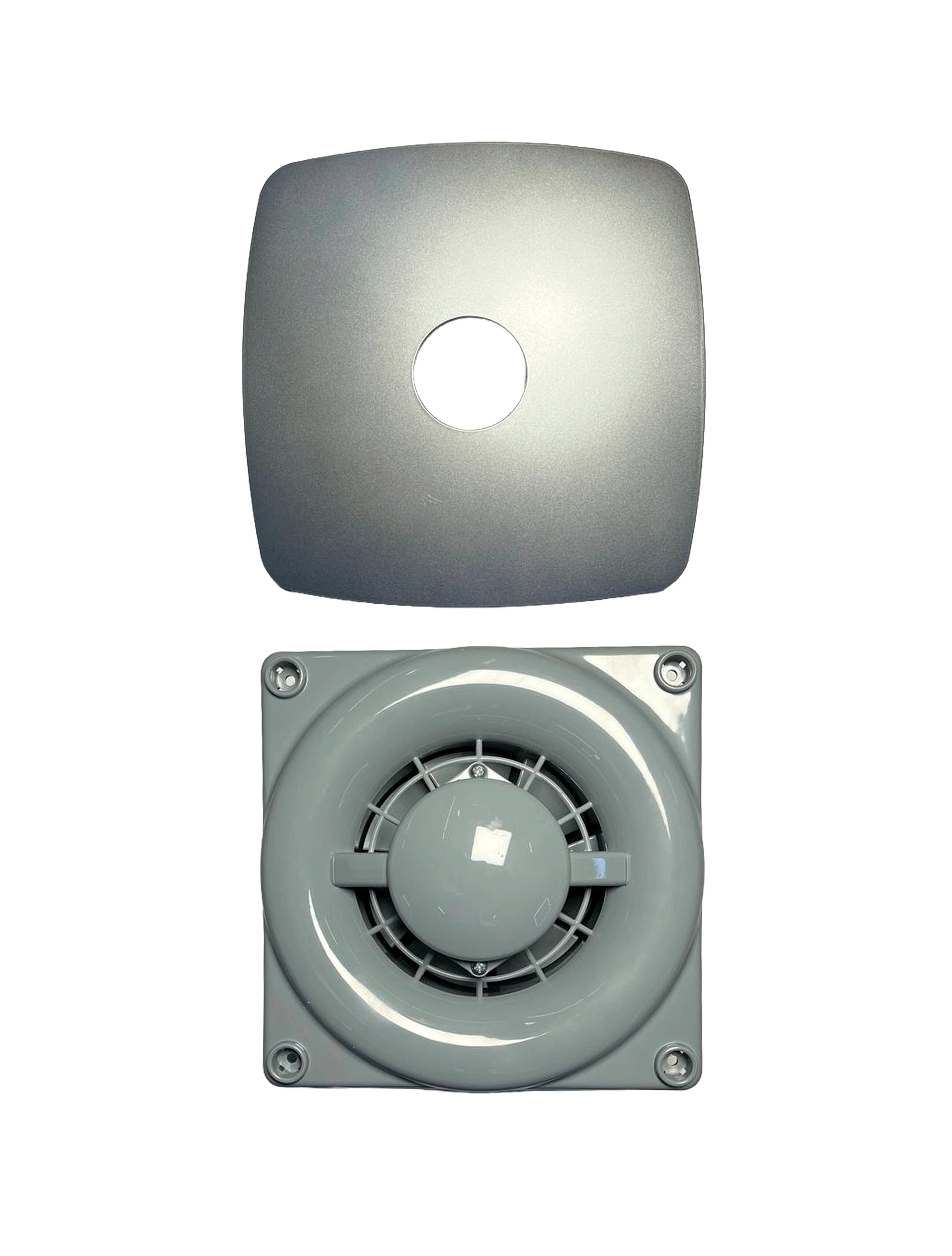 Ventilator evacuare design cu supapă VentEurope FînE 100 BD Gray Metal