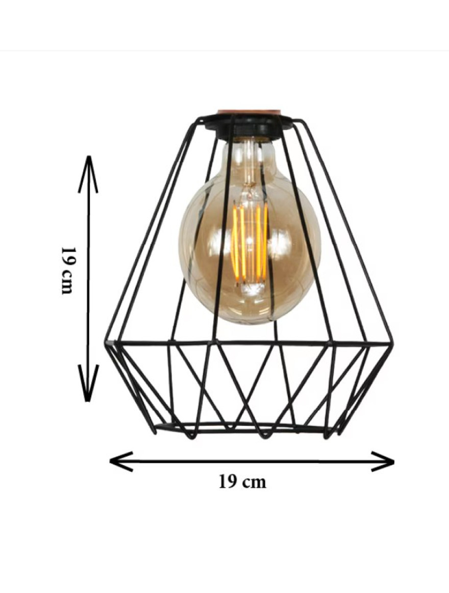 Lustră 5XE27 neagră S6931-5 Luminaled