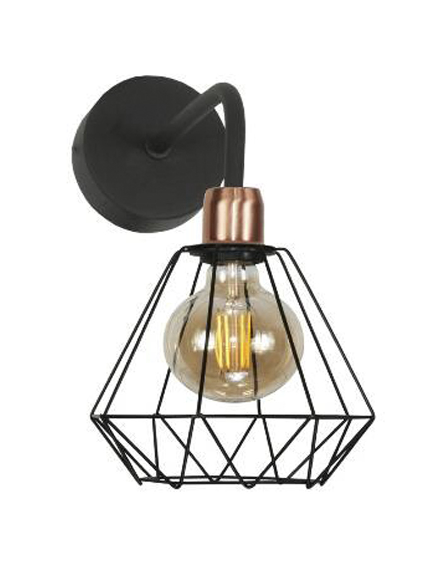 Aplică 1XE27 neagră S6930-1W Luminaled