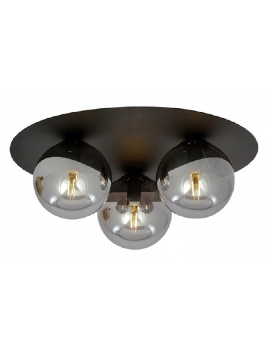 Lustră 3XE27 negru+fume S7031-3 Luminaled