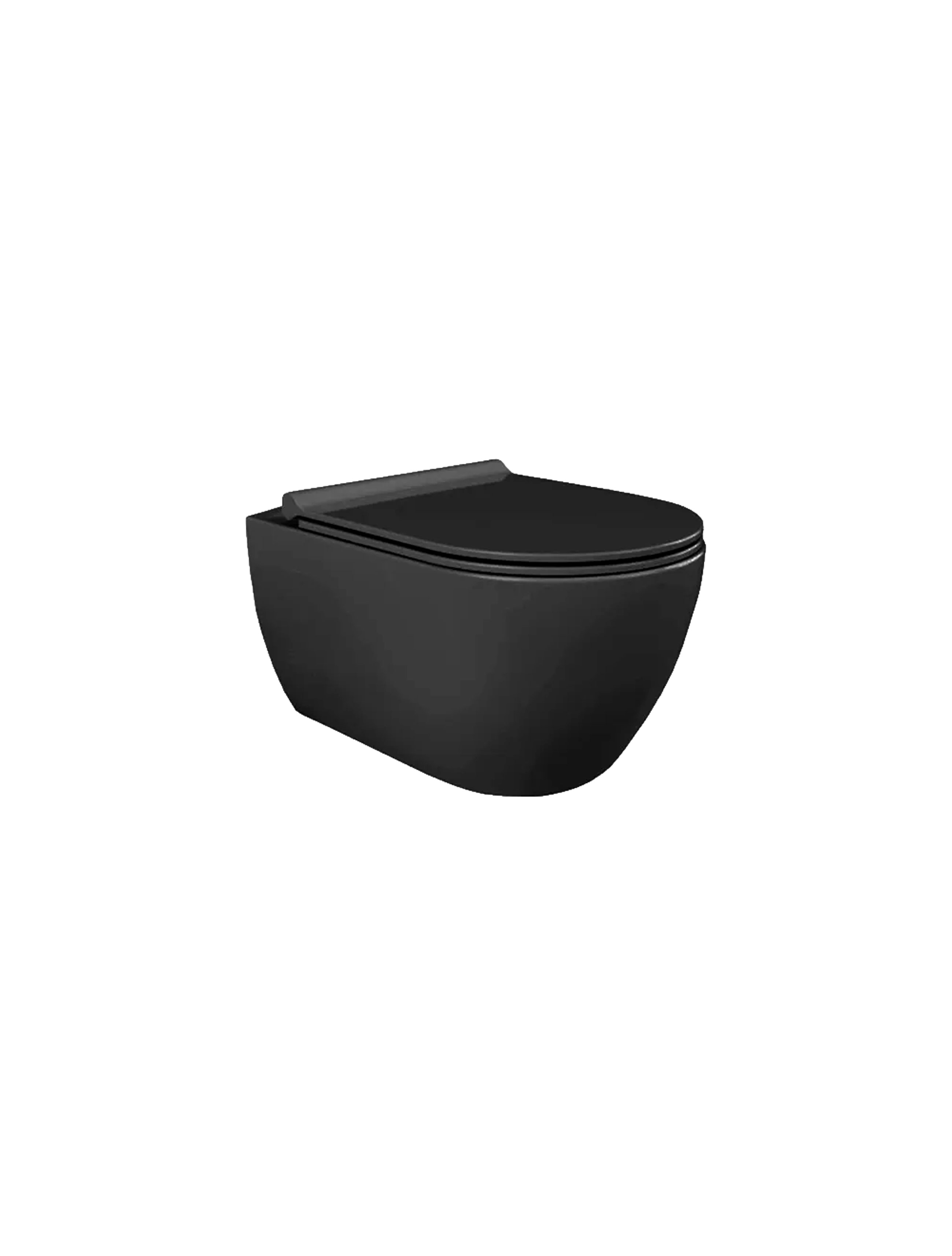 Настенный шкаф без бортиков City Black Matto с крышкой