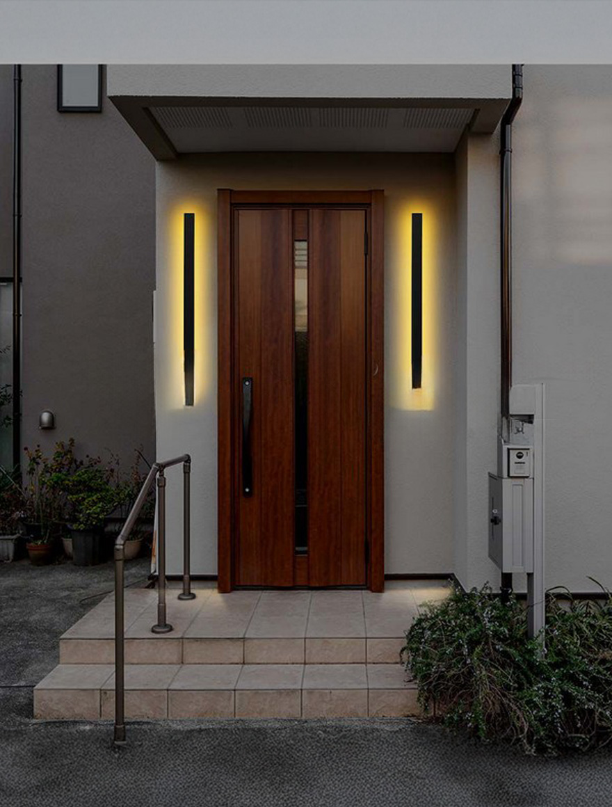 Линейный LED-светильник для фасадов 10W, 3000K, 1250 лм, 510 мм, IP65, чёрный, V-TAC