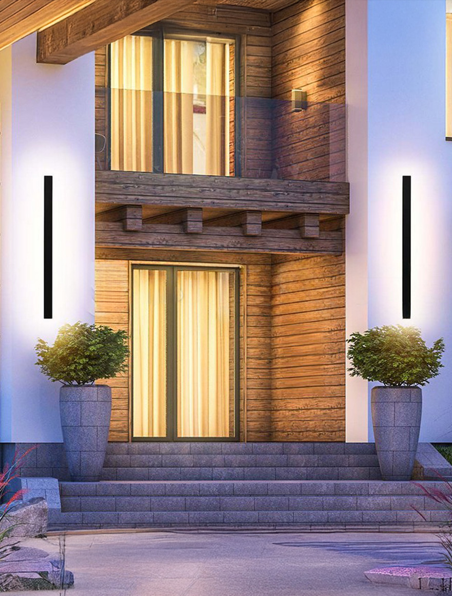 Линейный LED-светильник для фасадов 10W, 3000K, 1250 лм, 510 мм, IP65, чёрный, V-TAC