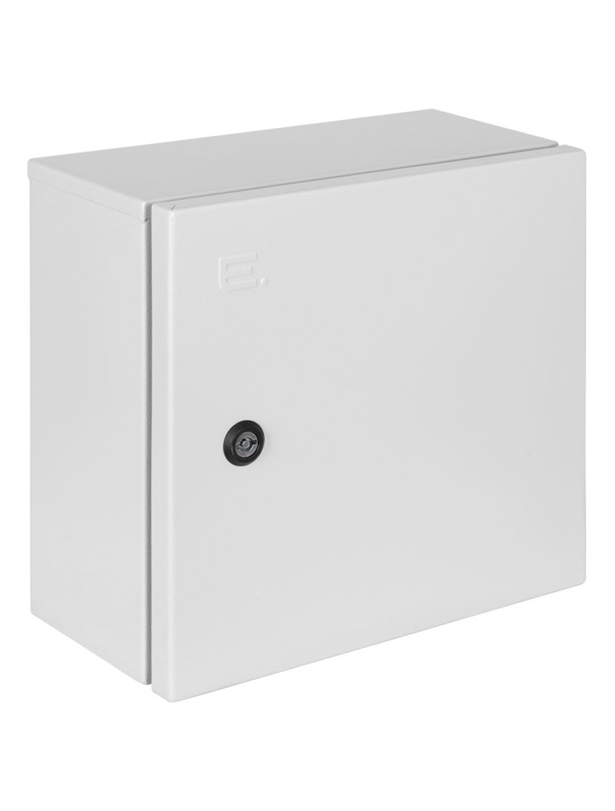 Электрический щит. Металлический. Открытый (bzum) для однофазного счетчика с 2 дверцами e.mbox.pro.n.f1.4 IP54, 4 модуля