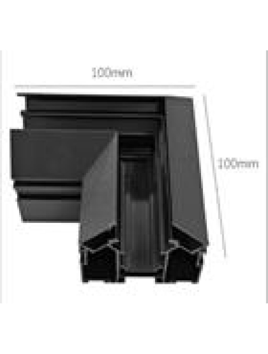 Conector tip L 90 p/u tavan extensibil S20 NEGRU