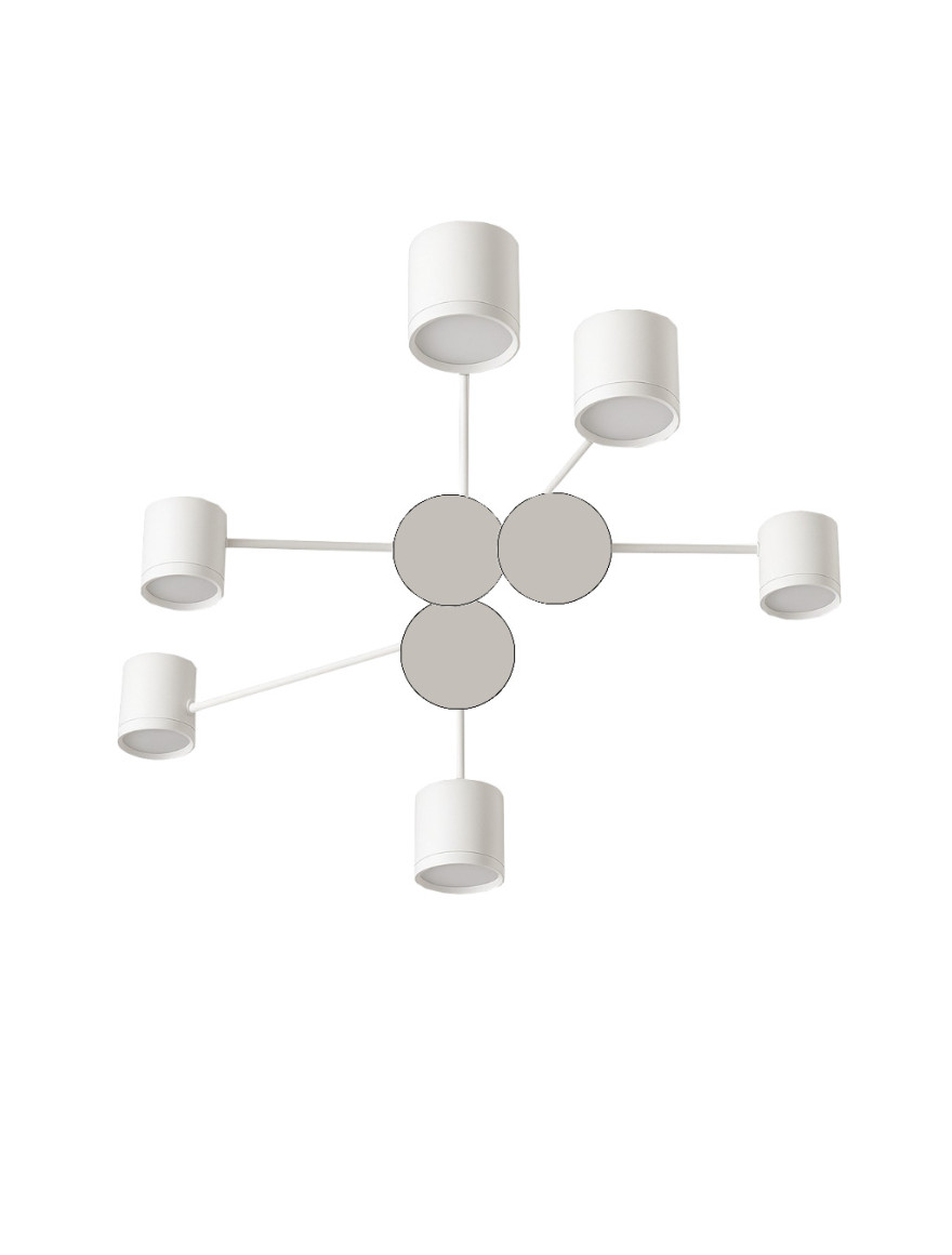 Lustră 6*GX53 albă LUMINALED