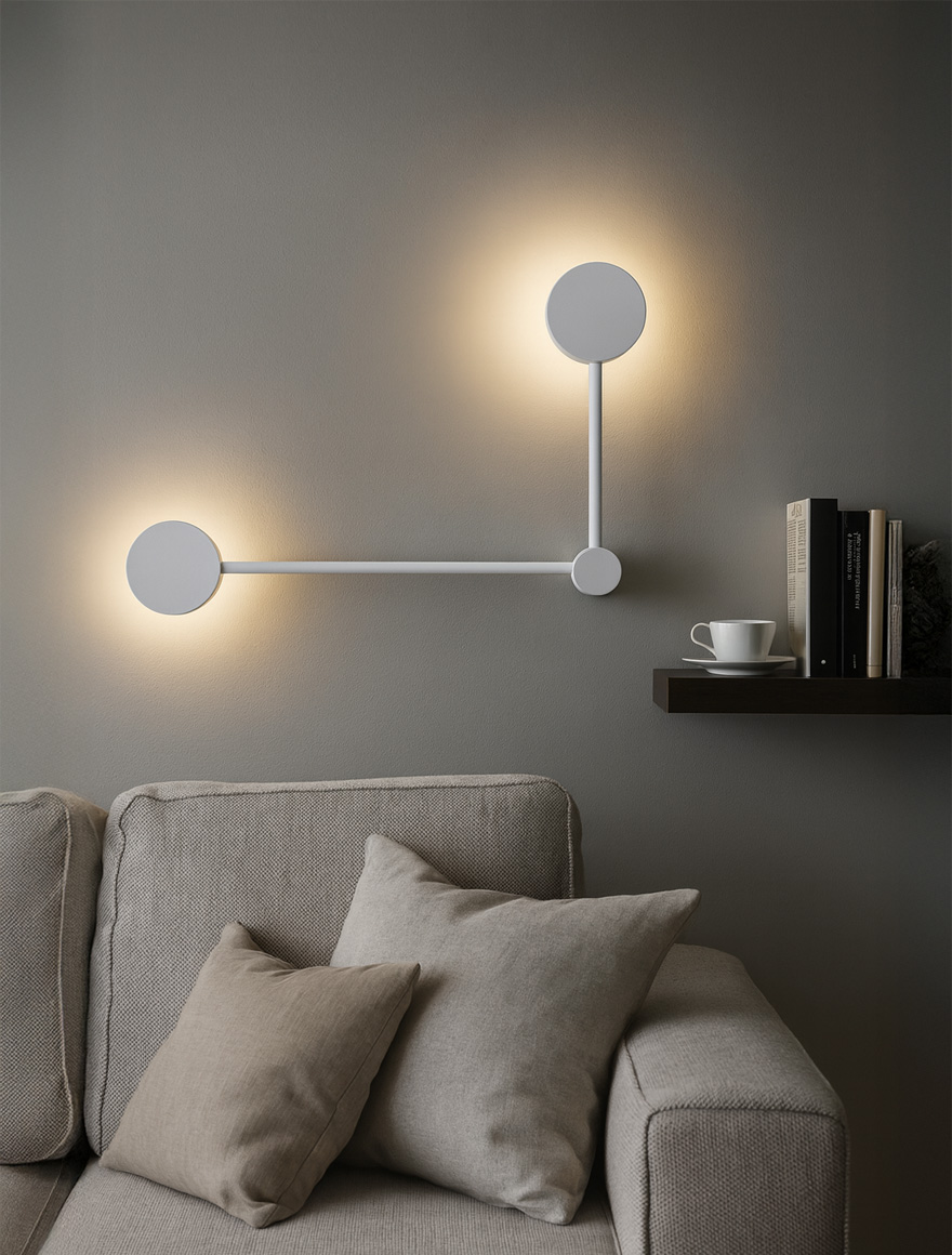 Настенный светильник 2xGX53, белый, LUMINALED