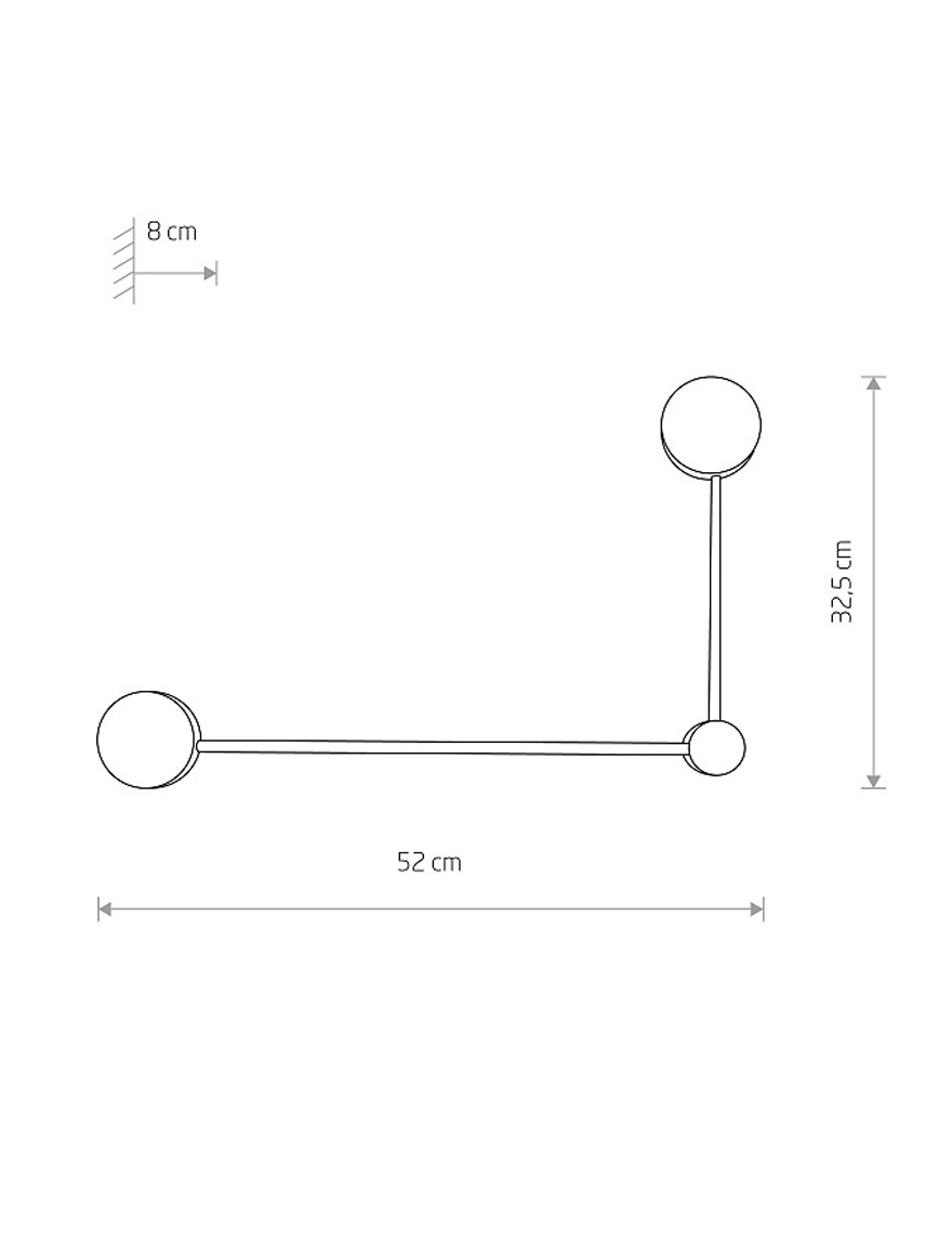 Настенный светильник 2xGX53, белый, LUMINALED
