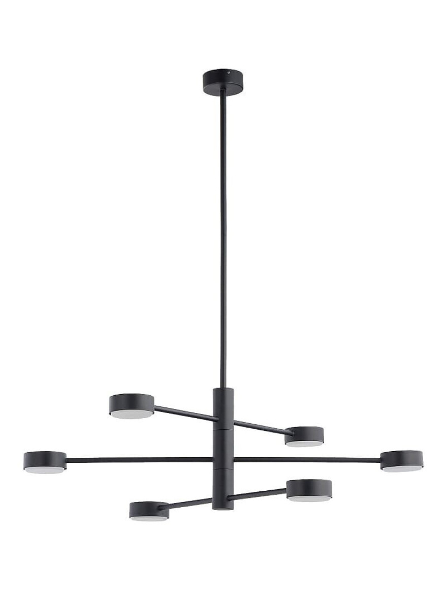 Lustră 6*GX53 850mm neagră LUMINALED