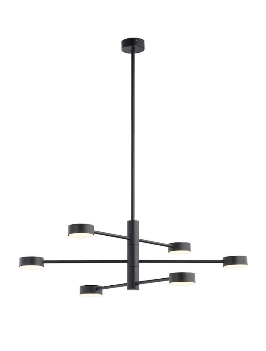 Lustră 6*GX53 850mm neagră LUMINALED