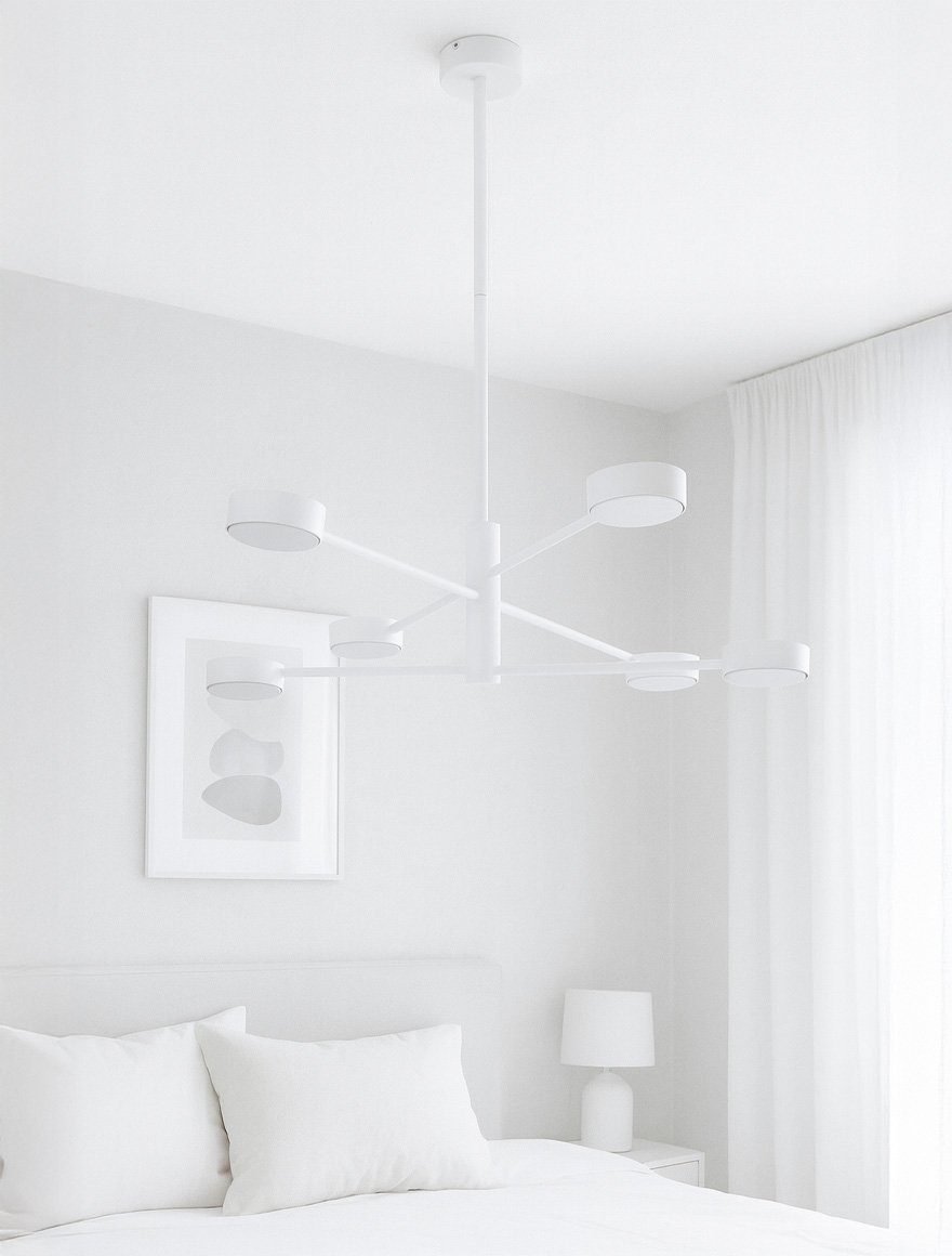 Lustră 6*GX53 850mm albă LUMINALED