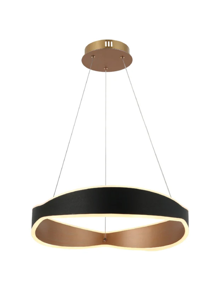 Lustra Led MERENDE 57W 3000K D60 negru+cafea LUCEA