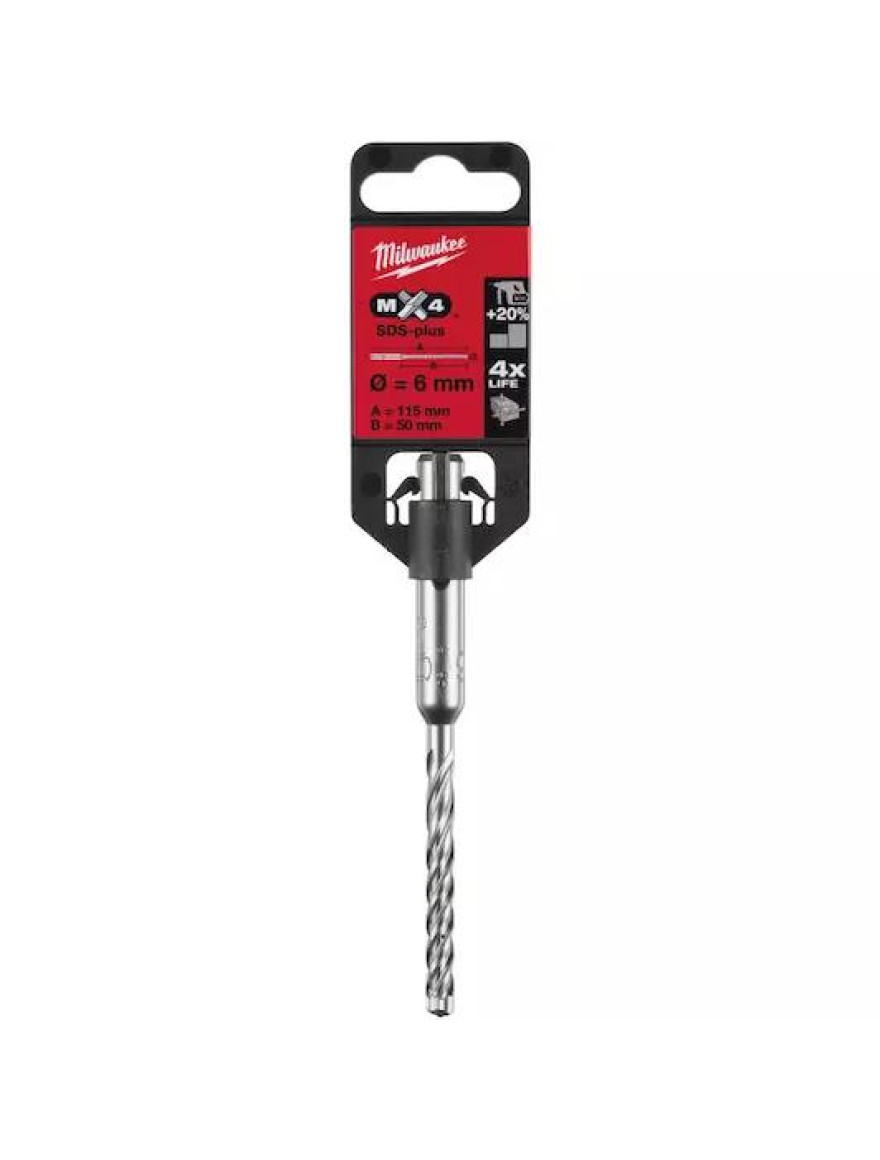 Burghiu beton SDS-Plus RX4 D6 115x50mm (P.1) Milwaukee  4932352011