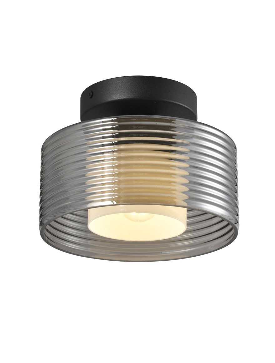 Lustră VG D200 H100 1xE27 negru+fume VC41969A-1BK Luminaled