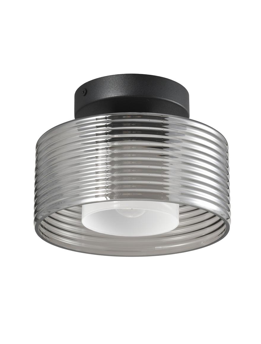 Lustră VG D200 H100 1xE27 negru+fume VC41969A-1BK Luminaled