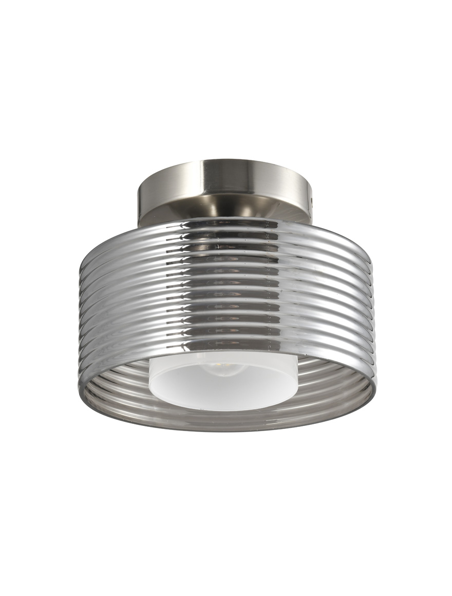 Lustră VG D200 H100 1xE27 nichel+fume VC41969A-1SN Luminaled