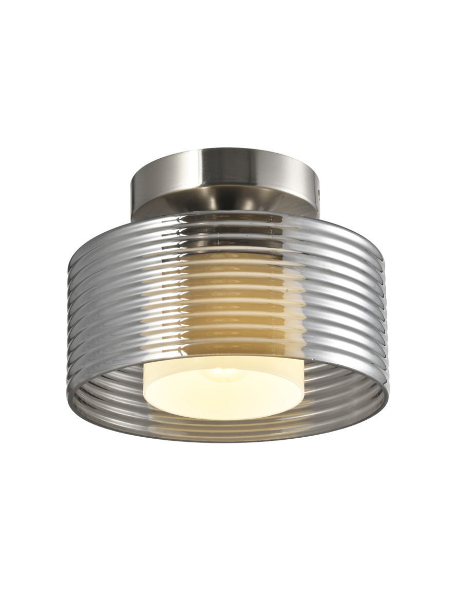Lustră VG D200 H100 1xE27 nichel+fume VC41969A-1SN Luminaled