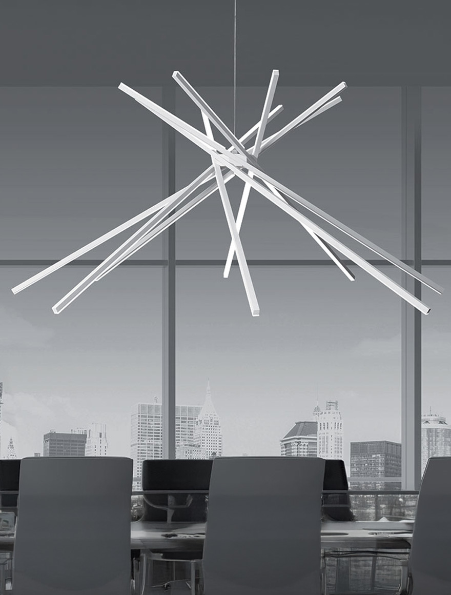 Lustră LED SHANGHAI 56W 6560LM 4000K albă Faneurope 3