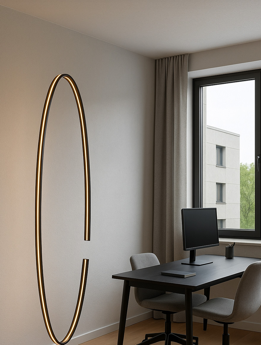 Торшер LED CLARKE 32W, 3650 лм, 4000K, чёрный, Faneurope