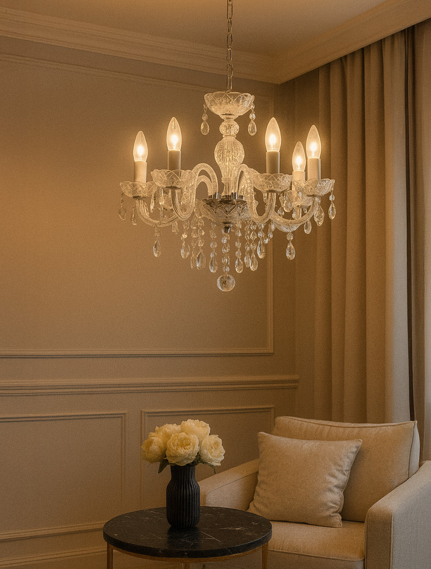 Lustra HOUSTON 5XE14 transparent acrilic Faneurope