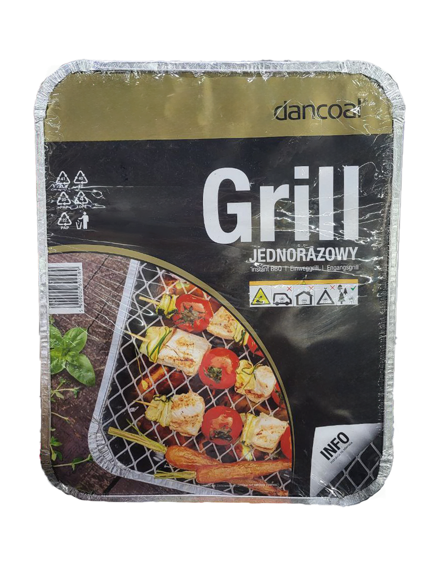 950322 Mini-grill de unica folosinta cu carbune de inalta calitate