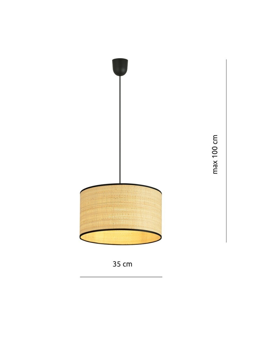 Suspensie ASTON 1XE27 rattan EMIBIG