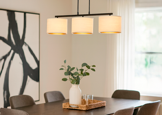 Люстра HILDE 3xE27 белый + золотой EMIBIG