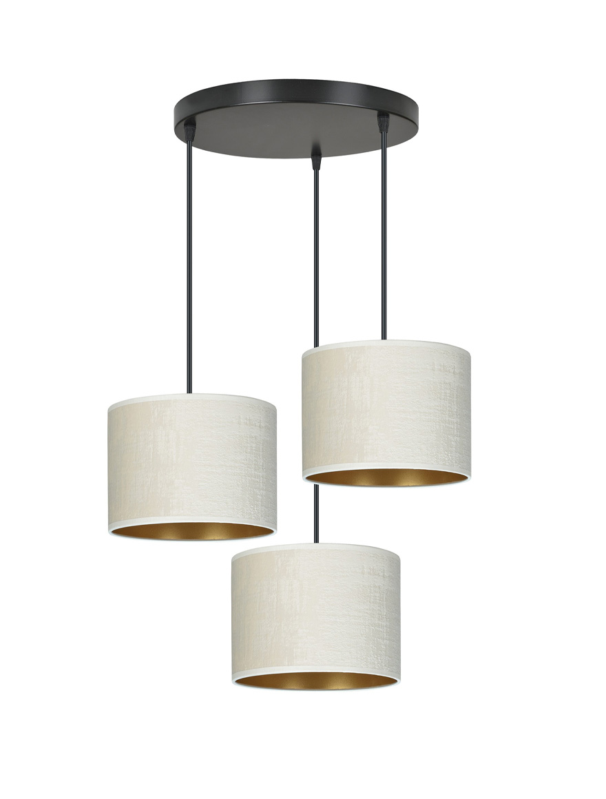 Люстра HILDE 3xE27 белый + золотой EMIBIG