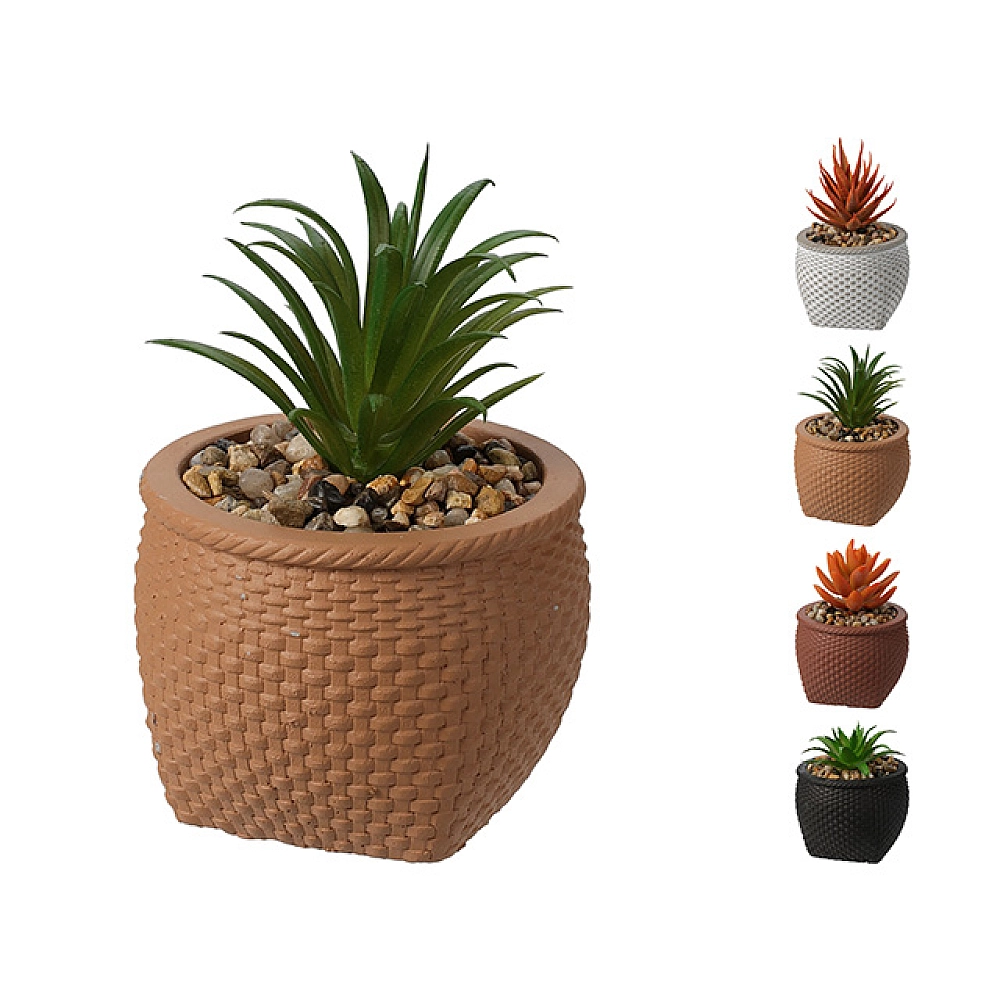 Искусственный цветок Суккулент 11 см в горшке