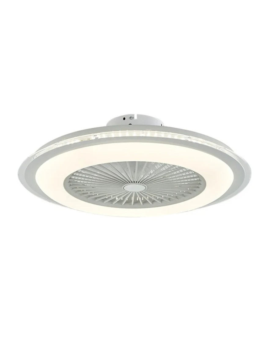 Plafoniera LED cu ventilator 45W 3000-6500K 3795lm D60x20 gri+telecomandă V-TAC