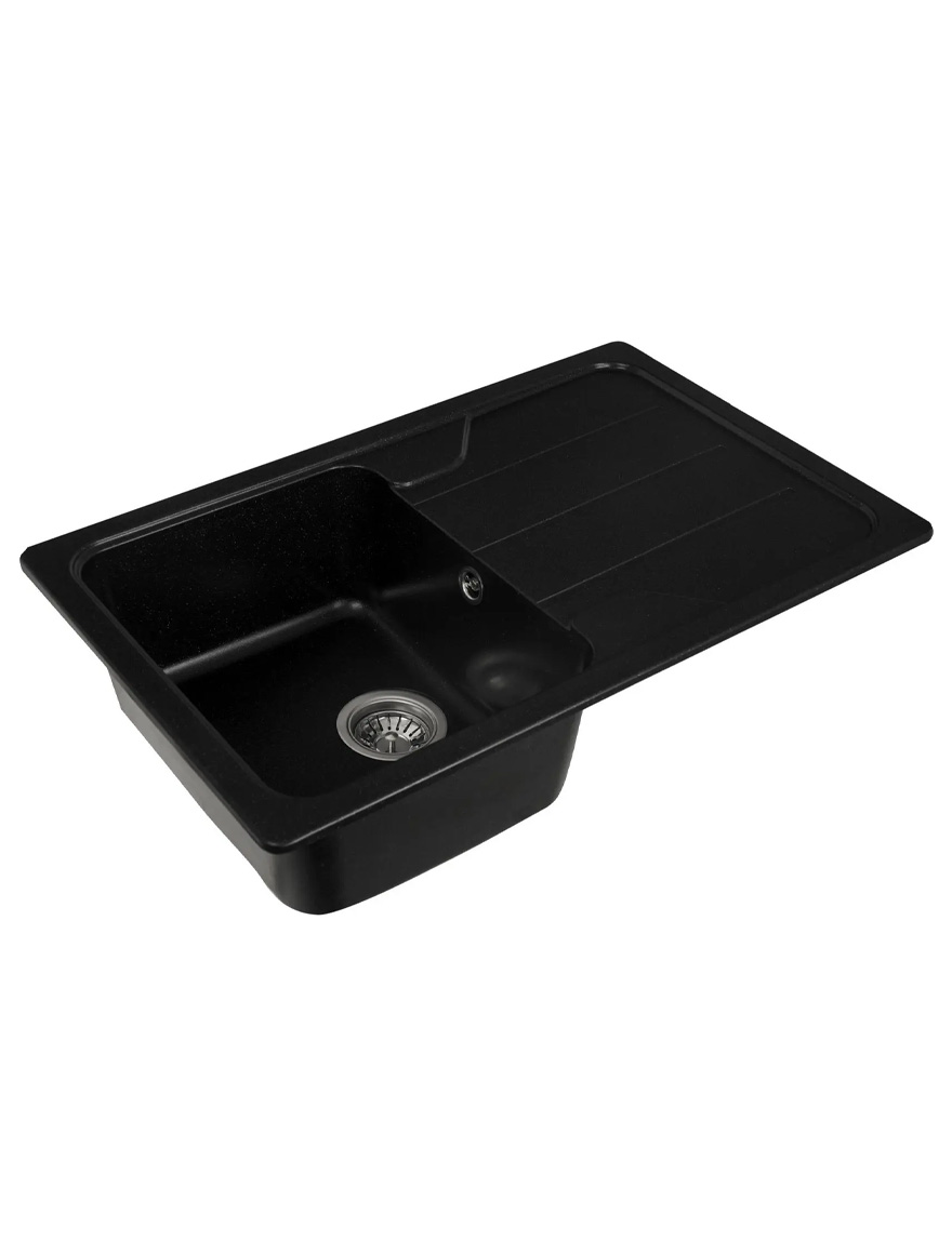 Кухонная мойка ELEPHANT искусственный камень VERONA 7850 металлик черный