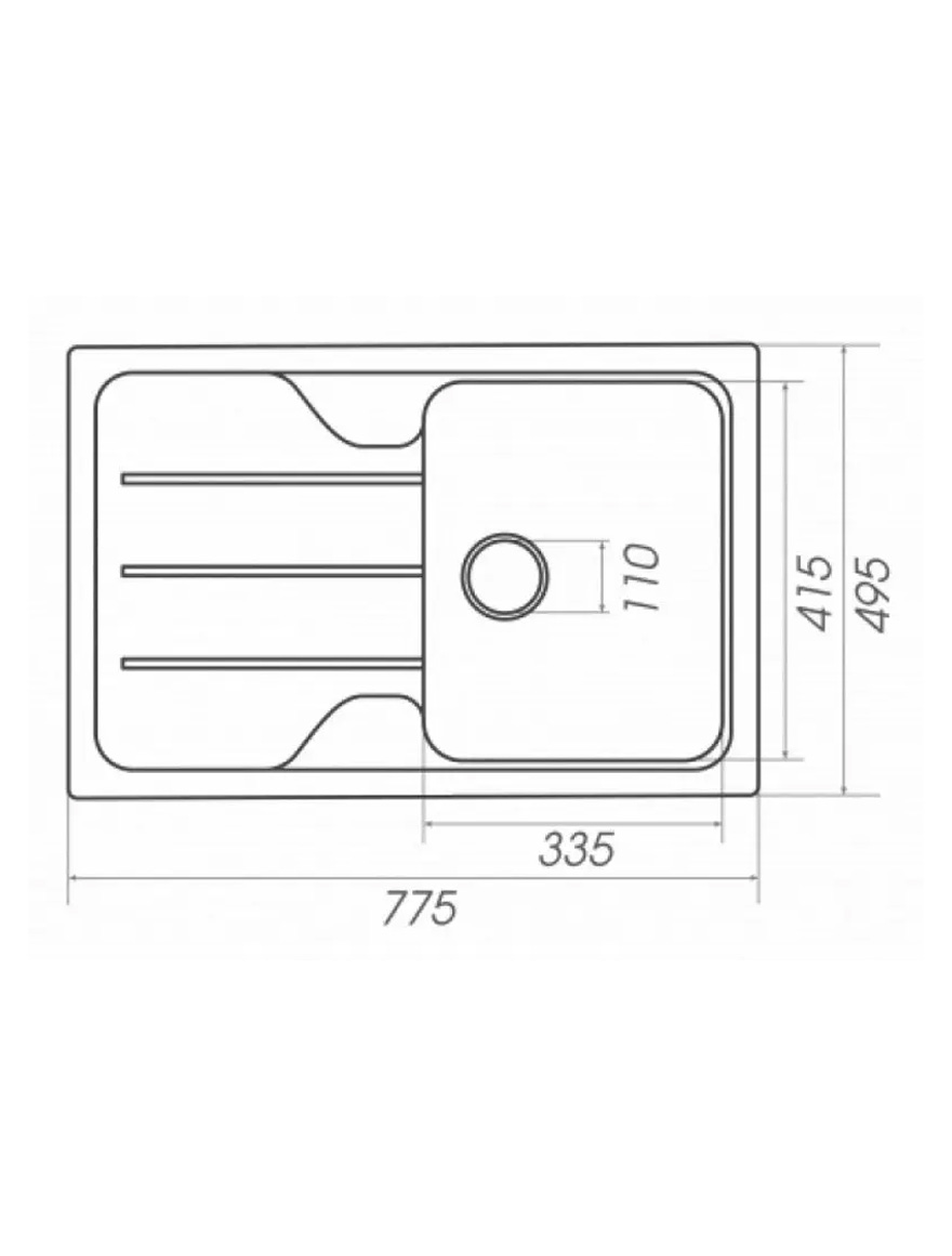 Кухонная мойка ELEPHANT искусственный камень VERONA 7850 графит