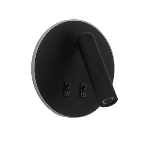 Светодиодный настенный светильник с выключателем 3W+7W 3000K IP20, черный, LUMINALED