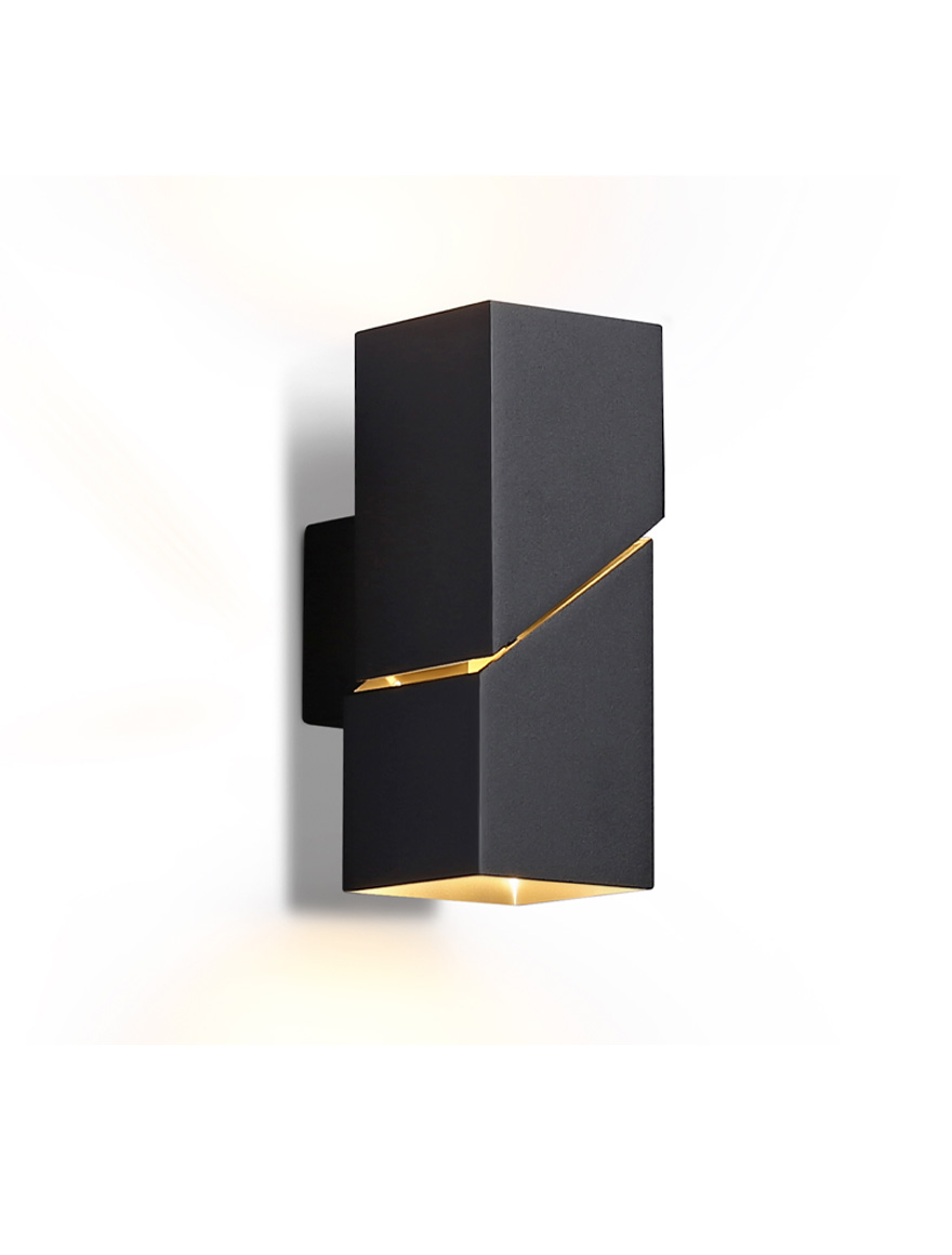 Настенный светильник 2xG9, 155×90×60 мм, IP20, чёрный, LUMINALED