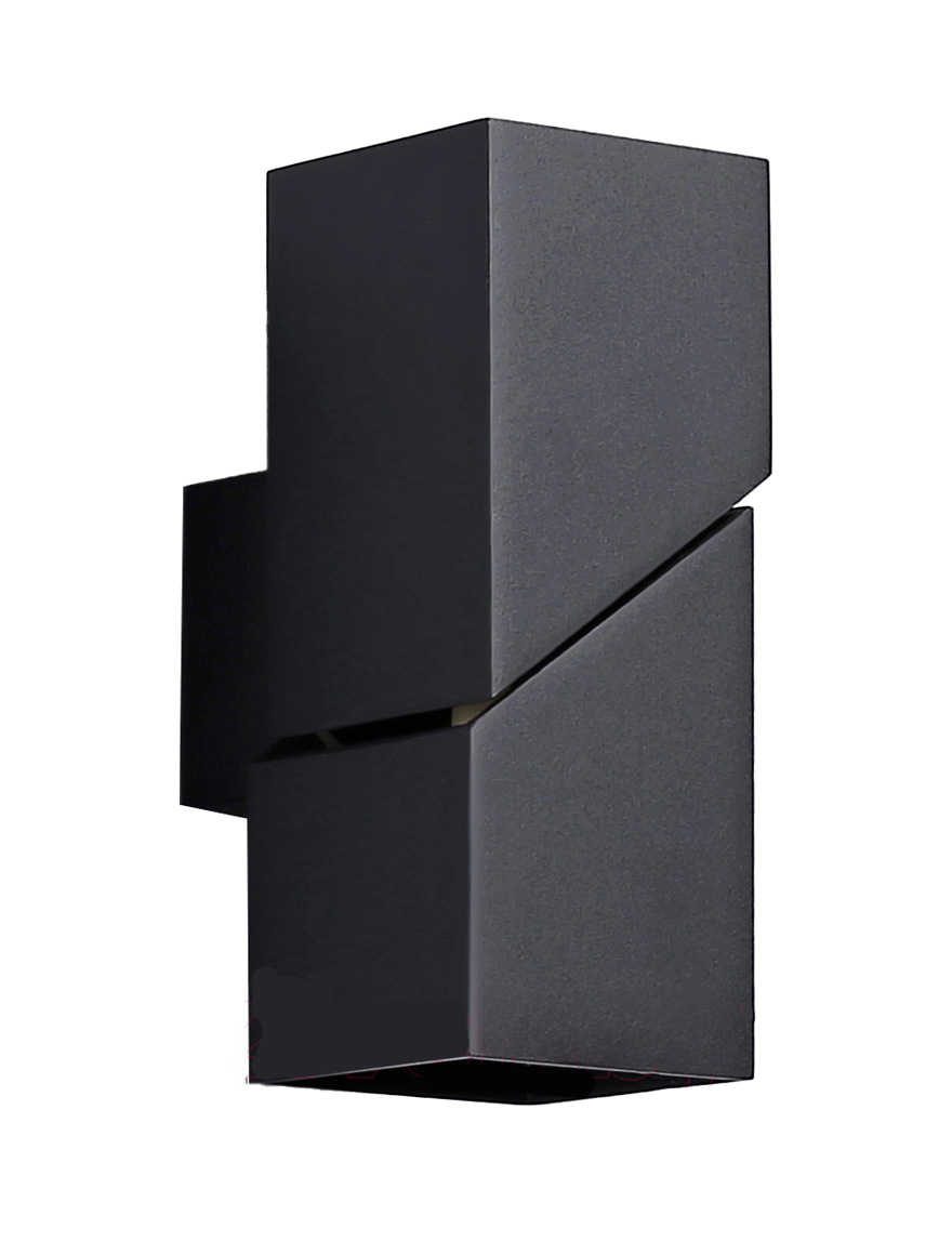 Настенный светильник 2xG9, 155×90×60 мм, IP20, чёрный, LUMINALED