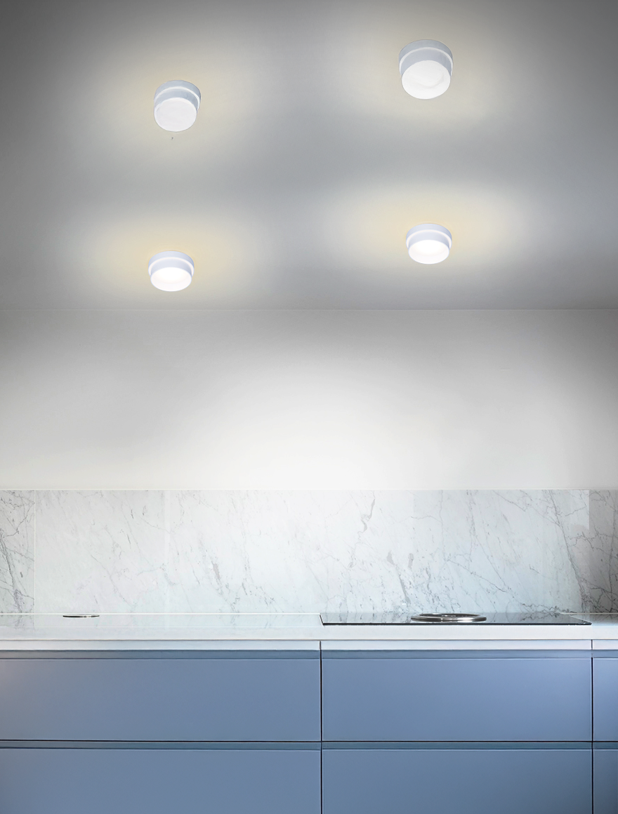 Spot încorporat 1*GX53 D110 rotund alb Luminaled