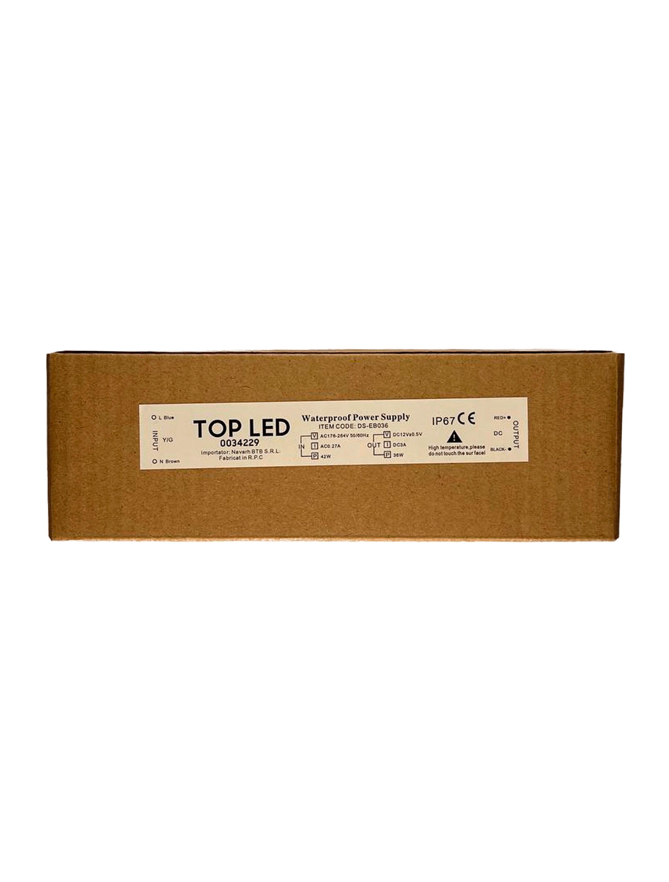 Блок питания для мебели 12В 36Вт 3А 100-264В IP67 TOPLED