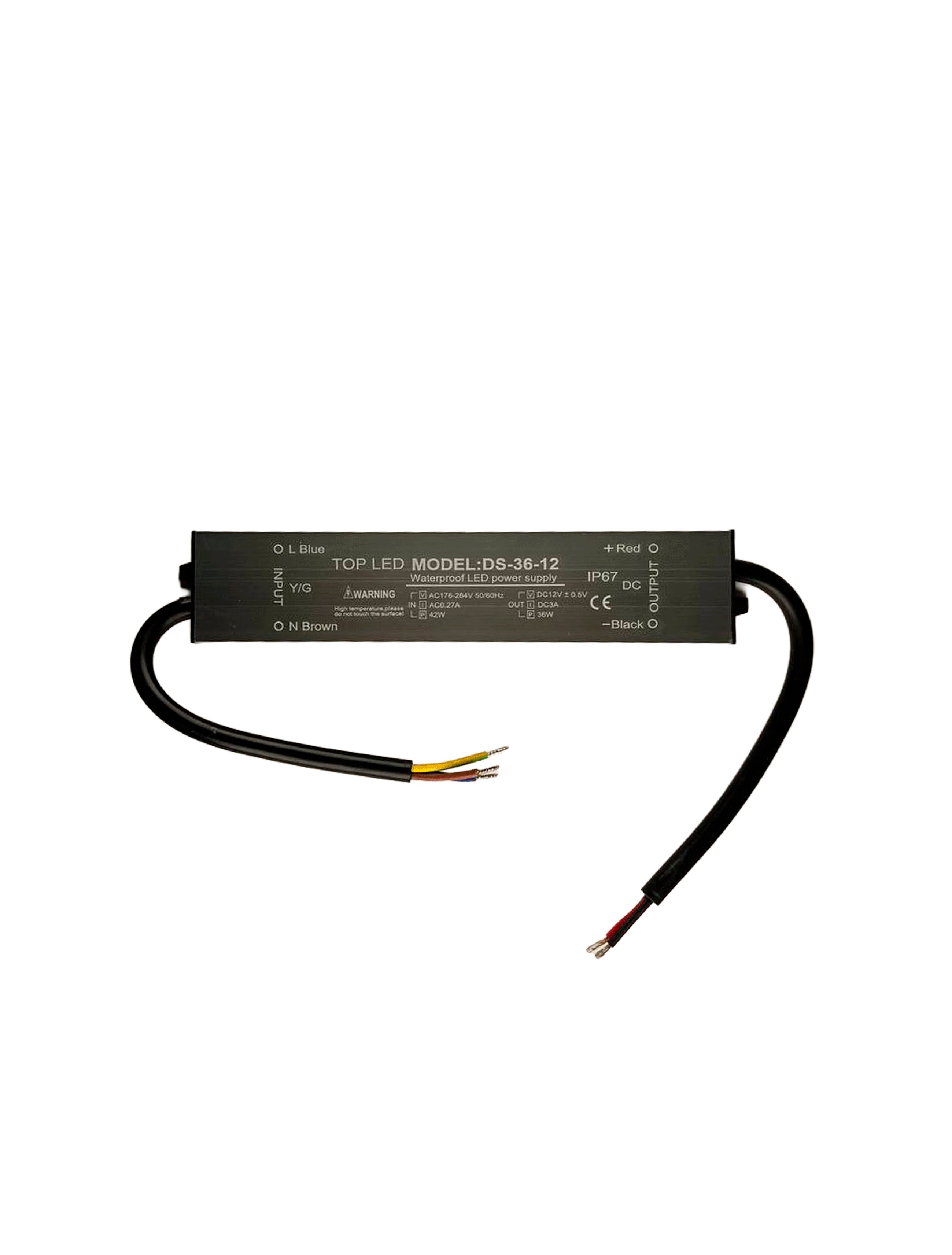 Блок питания для мебели 12В 36Вт 3А 100-264В IP67 TOPLED