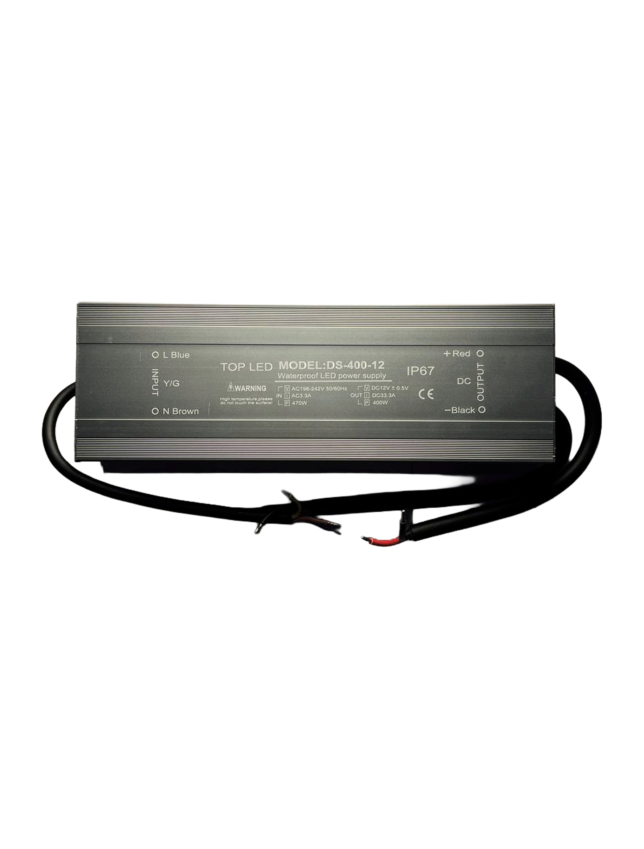 Герметичный блок питания для мебели 12V 400W 33.3A 165-264V IP67 TOPLED