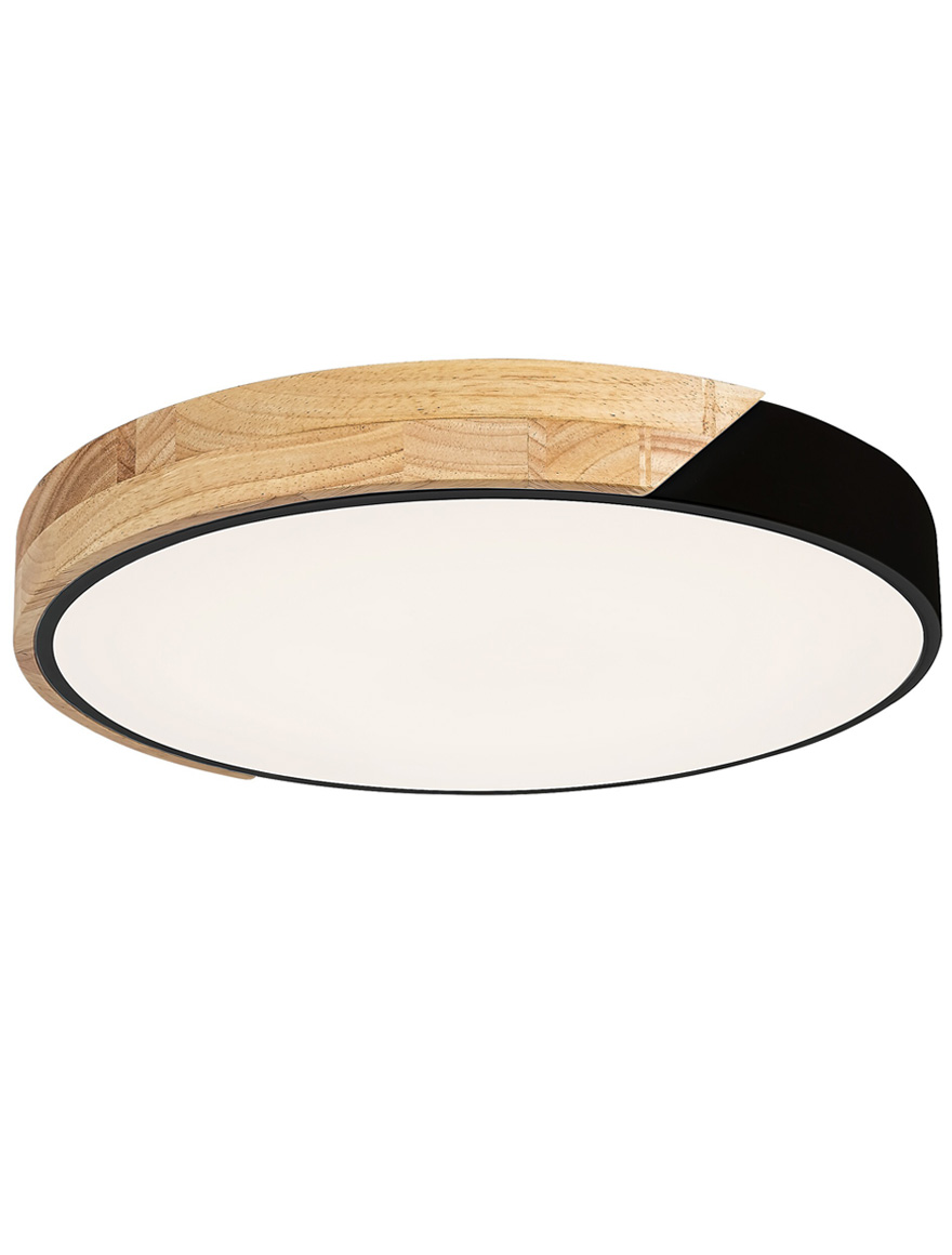 Plafonieră Led PILANA 60W 4000K 4800Lm D495mm negru+lemn Luminaled